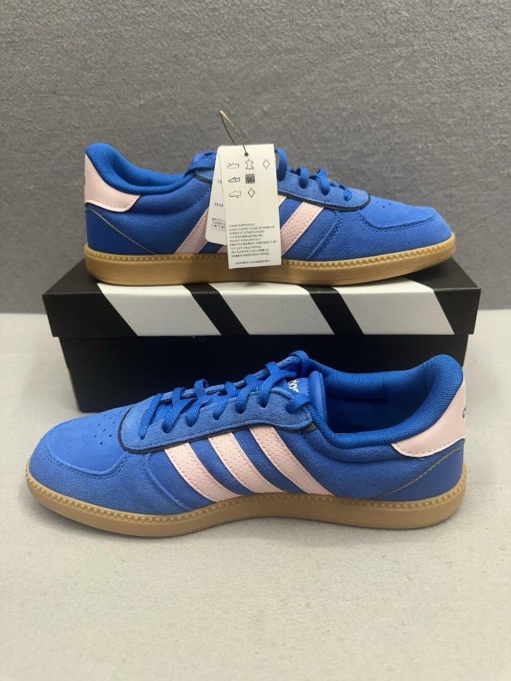 Adidas Breaknet Sleek Womens Size 10 Sneakers JH6901 Royal Blue Pink Gumball NIB